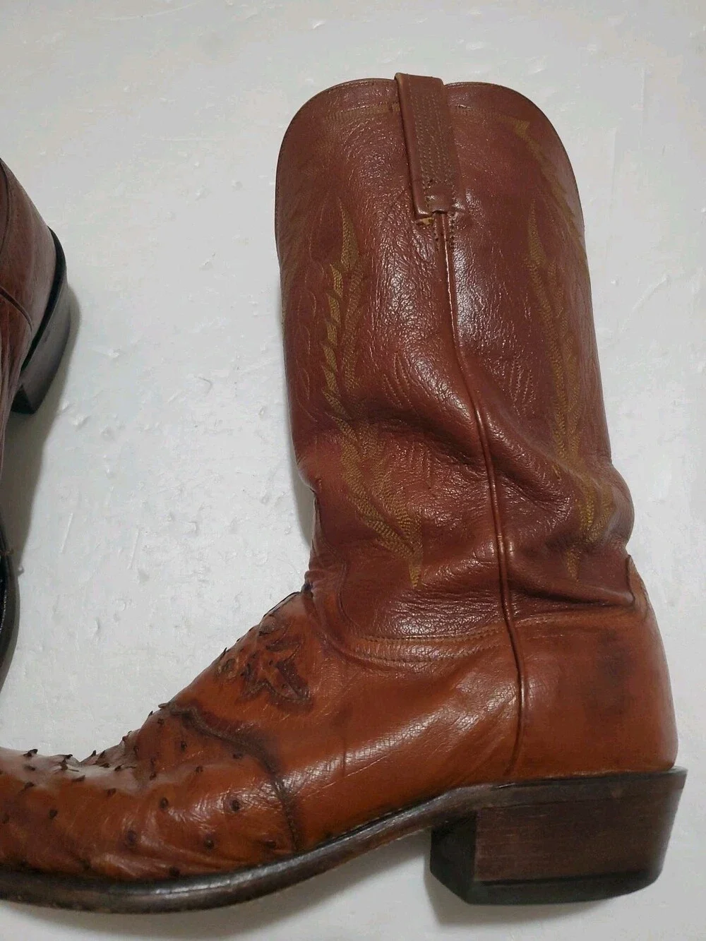 Lucchese 1883 Men’s 11.5 D Cogniac Brown Ostrich Boots
